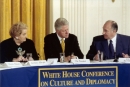  His Highness the Aga Khan ,  President Bill Clinton and U.S. Secretary of State Madeleine Albright at the Conference